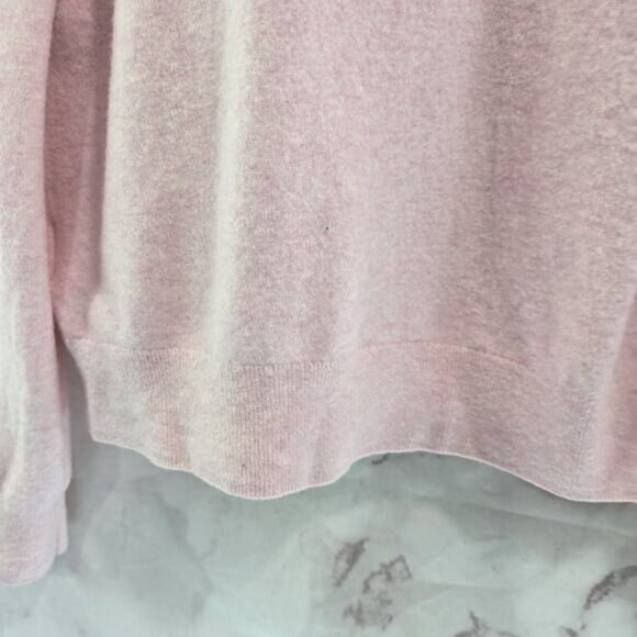 & Other Stories Sweater Women Medium Pink Tie Neck Merino Wool Balloon - Picture 9 of 11